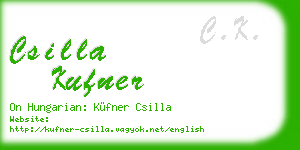 csilla kufner business card